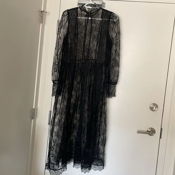 Aritzia Black Lace Maxi Dress - Picture 5 of 11